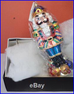 NIB Christopher Radko CRACKER KING Blown Glass Christmas Ornament Nutcracker 99