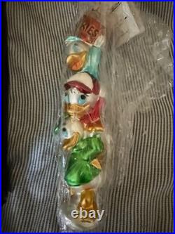 NIB Christopher Radko Disney Huey, Louie & Dewey Ornament 1567/2500 Poland DS29