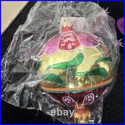 NIB Christopher Radko Glass Christmas Ornament ESCAPADE ASST 2 #83B Drop Ball