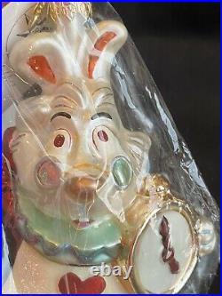 NIB NWT Christopher Radko Disney Alice in Wonderland White Rabbit Ornament RARE