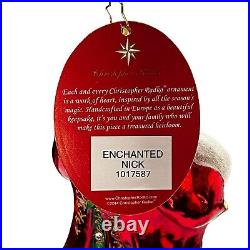 NWT Christopher Radko Christmas Ornament SIGNED Enchanted Nick with Radko Box