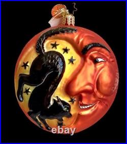 NWT Rare CHRISTOPHER RADKO FRIGHT NIGHT WITCH MOON HALLOWEEN CHRISTMAS ORNAMENT