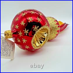 NWT Rare Christopher Radko Royal Scepter Triple Red Gold Reflector 11