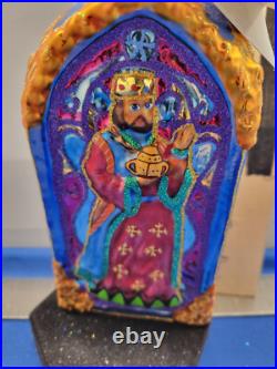 Nativity Ornament Magi Triptych Radko German Glass Rare Retired 01-027 R72