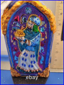 Nativity Ornament Magi Triptych Radko German Glass Rare Retired 01-027 R72