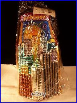 New Large Christopher Radko Christmas Ornament New Years Eve Grand Tour Limited