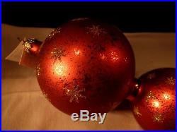 New Rare Huge Christopher Radko Christmas Ornament 13 Triple Ruby Star Drop
