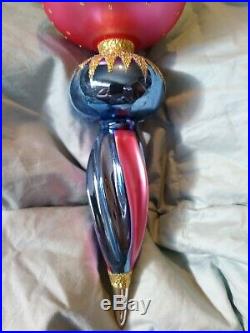 Pink 92-087- Christopher Radko Royal Scepter Blown Glass Christmas Ornament 10