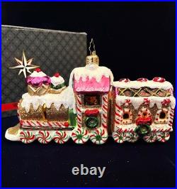 RADKO 2012 Sugar Express Vintage Train Ornament 7 3/8 long #1016042
