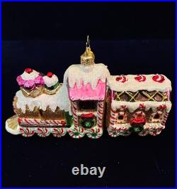 RADKO 2012 Sugar Express Vintage Train Ornament 7 3/8 long #1016042