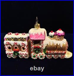 RADKO 2012 Sugar Express Vintage Train Ornament 7 3/8 long #1016042