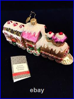 RADKO 2012 Sugar Express Vintage Train Ornament 7 3/8 long #1016042