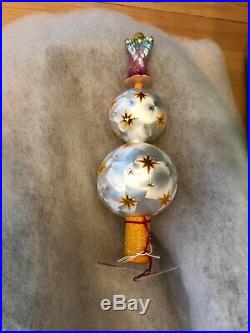 RADKO ANGEL CHRISTMAS TREE TOPPER FINIAL Glass ORNAMENT Box germany