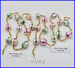 RADKO BERRY STRIPES GARLANDS #94-454-0 36 + 42 1994 Czech Republic