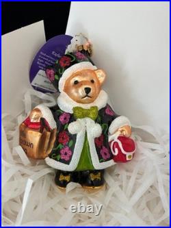 RADKO BLOOMINGDALE'S 2025 Exclusive Muffy Bear Shopper Ornament #3013779 NEW