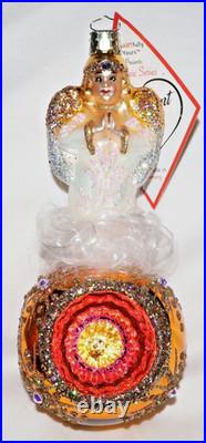 RADKO Ornament King HEARTFULLY YOURS Glass Christmas Ornament ANGEL German Made