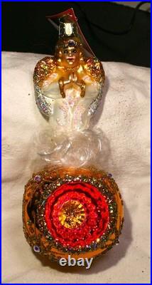 RADKO Ornament King HEARTFULLY YOURS Glass Christmas Ornament ANGEL German Made
