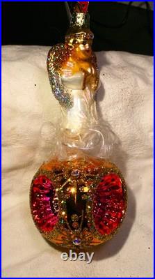 RADKO Ornament King HEARTFULLY YOURS Glass Christmas Ornament ANGEL German Made RADKO Ornament King HEARTFULLY YOURS Glass Christmas Ornament ANGEL German Made