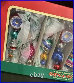 RADKO Shiny Brite Icicle Garland Retro Vintage Glass Beads Christmas Ornaments