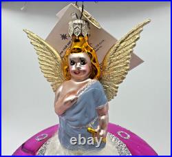 RARE 2001 Christopher Radko Holiday in Space Angel ornament UFO with Box & Tag