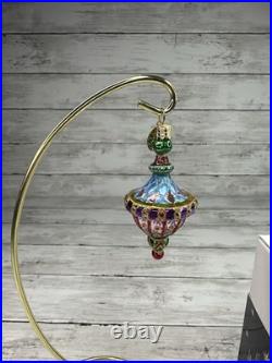 RARE 2001 Christopher Radko JEWEL SPINNER GEM Spin Top Ornament 01-0864-0 NWT