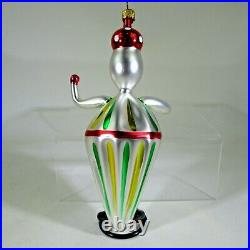 RARE! Christopher RADKO vintage 1994 Italian BOBO CLOWN glass Ornament 94-308