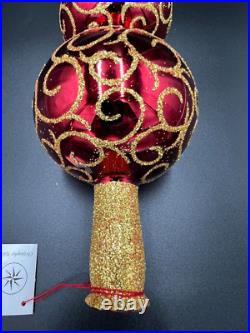 RARE! Christopher Radko 1998 16.5 Rhapsody Red/Gold Finial Item #98-440-0