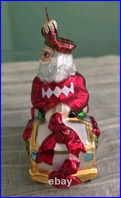 RARE Christopher Radko A Roll in One Golf Cart Santa 2001 Christmas Ornament