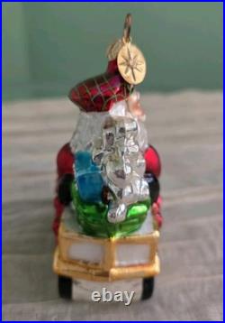 RARE Christopher Radko A Roll in One Golf Cart Santa 2001 Christmas Ornament
