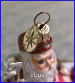 RARE Christopher Radko A Roll in One Golf Cart Santa 2001 Christmas Ornament