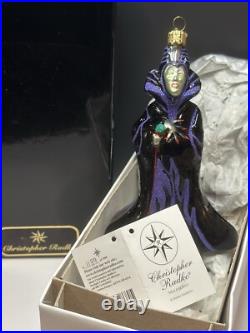 RARE Christopher Radko Disney Sleeping Beauty MALEFICENT Ornament 00-DIS-46 MINT