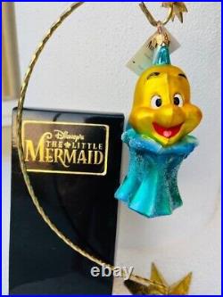 RARE Christopher Radko Disney The Little Mermaid Flounder Ornament NEW