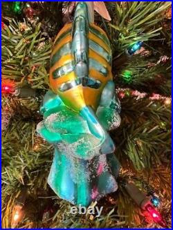 RARE Christopher Radko Disney The Little Mermaid Flounder Ornament NEW