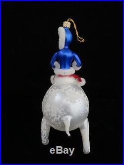 RARE Christopher Radko Italy Glass Ornament POLAR COASTER Polar Bear & Eskimo