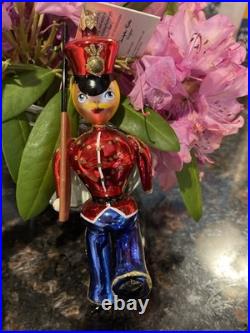 RARE. Christopher Radko Kings Guard 1994 Ornament Glass Red Blue 7