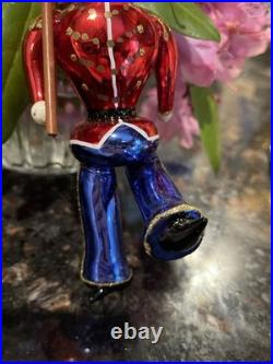 RARE. Christopher Radko Kings Guard 1994 Ornament Glass Red Blue 7