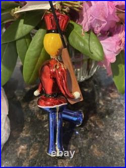 RARE. Christopher Radko Kings Guard 1994 Ornament Glass Red Blue 7