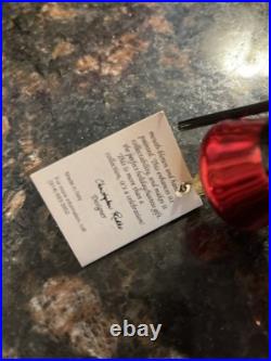 RARE. Christopher Radko Kings Guard 1994 Ornament Glass Red Blue 7