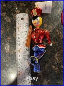 RARE. Christopher Radko Kings Guard 1994 Ornament Glass Red Blue 7