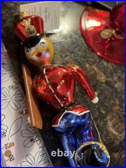 RARE. Christopher Radko Kings Guard 1994 Ornament Glass Red Blue 7