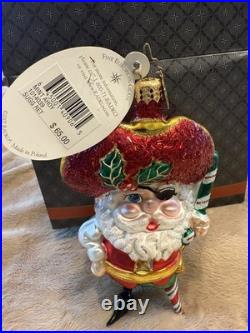 RARE! Christopher Radko Mint Ahoy Santa Pirate Ornament