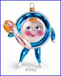 RARE Christopher Radko On The Run 1994 Italian Blown Glass Ornament Mint Signed
