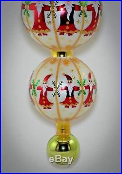 RARE Christopher Radko Ornament Triple Ball CIRCLE OF SANTA 01-1062-0