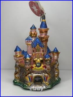 RARE Christopher Radko SLEEPING BEAUTY JEWELED CASTLE Disneyland Ornament EUC