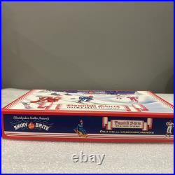 RARE Christopher Radko Shiny Brite Vintage Metal Downhill Skiers