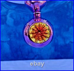 RARE Christopher Radko Snow Girl Christmas Ornament Italian Reflector with Box