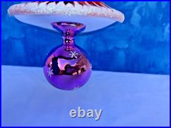 RARE Christopher Radko Snow Girl Christmas Ornament Italian Reflector with Box