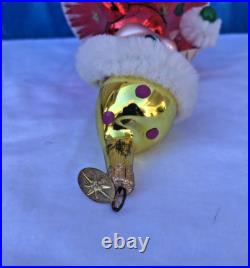 RARE Christopher Radko Snow Girl Christmas Ornament Italian Reflector with Box