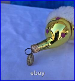 RARE Christopher Radko Snow Girl Christmas Ornament Italian Reflector with Box