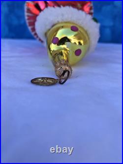 RARE Christopher Radko Snow Girl Christmas Ornament Italian Reflector with Box